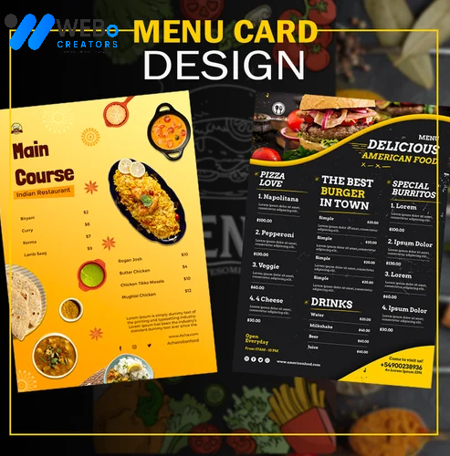 Restaurant digital menu board Toronto menu printing services online food menu design 2026